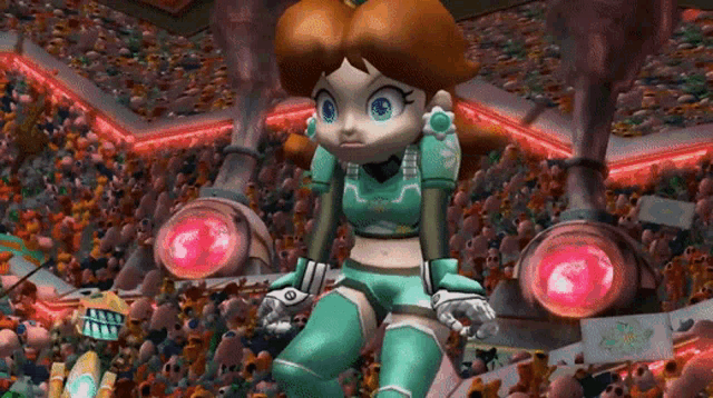 Mario Strikers Charged Daisy GIF - Mario Strikers Charged Daisy Mad GIFs
