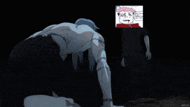 a drawing of a man with blood on his face says i 'm you g i go ... where yo go i see