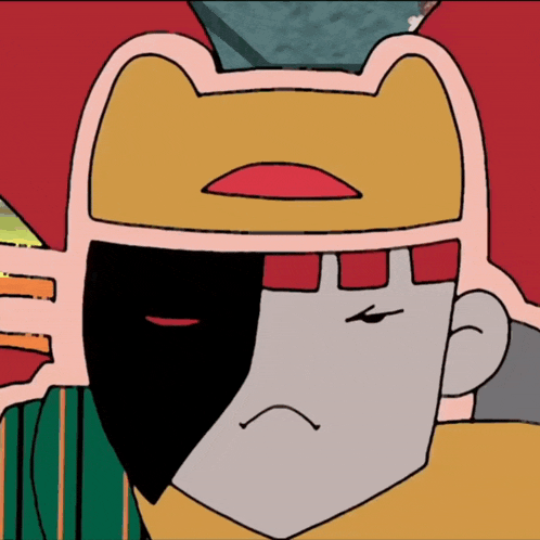 a cartoon drawing of a man wearing a cat ear hat