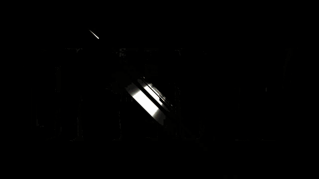 a black and white image with a few lines of light