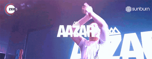 a poster for a movie called aazar with a man in the foreground