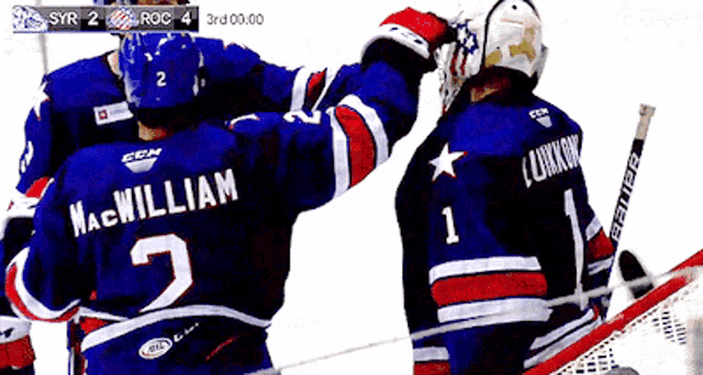 a hockey player with the name mawilliam on the back of their jersey