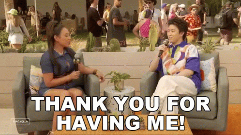 Thank You For Having Me Rich Brian GIF - Thank You For Having Me Rich Brian Veronica De La Cruz GIFs