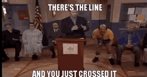 There'S The Line And You Just Crossed It GIF - Cross The Line Key And Peele You Just Crossed The Line GIFs