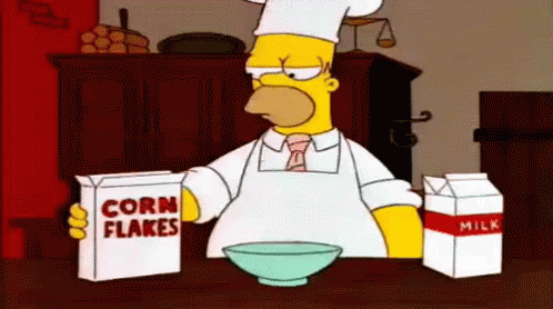 Homer'S Flakes GIF - The Simpsons Homer Simpson Cereal GIFs
