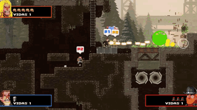 a video game with vidas 1 and vidas 2 on the bottom