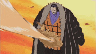 a cartoon of a man in a fur coat