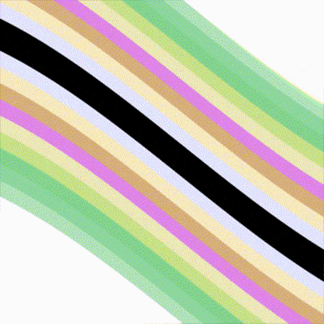 a green and purple striped background with a black line in the middle
