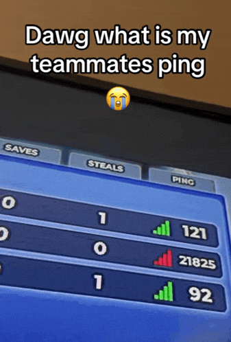 a screenshot of a game with the words dawg what is my teammates ping