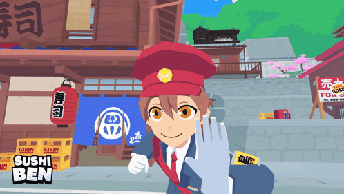 a video game called sushi ben is being played on a computer