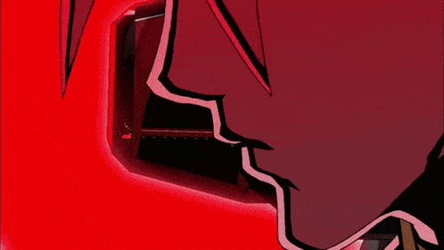 a close up of two anime characters kissing