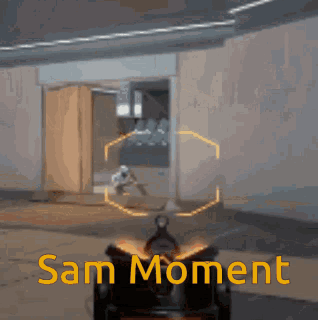 a screenshot of a video game with the words sam moment on it