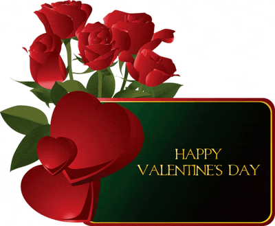 a sign that says happy valentine 's day with roses in the background