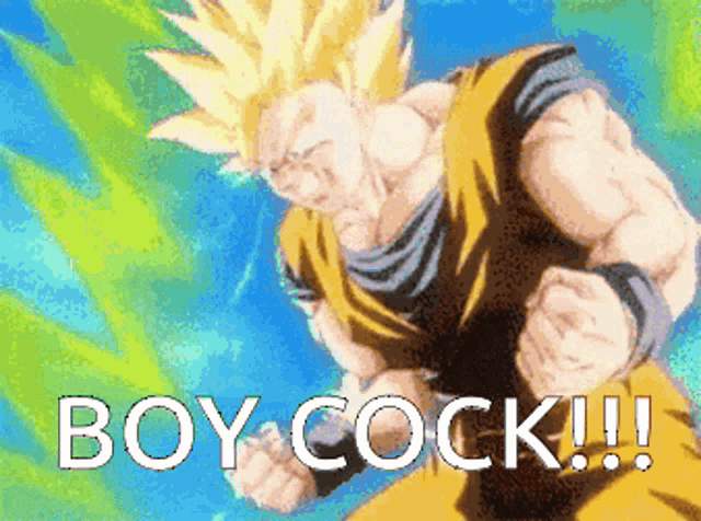 a picture of a cartoon character with the words boy cock written on it
