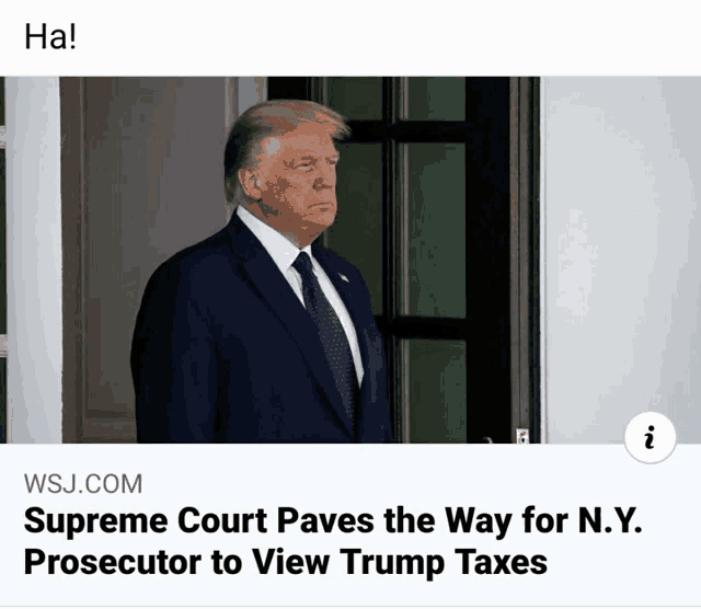 supreme court paves the way for ny prosecutor to view trump taxes