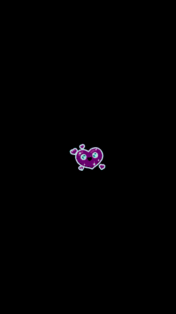 a glowing heart with blue eyes is surrounded by hearts