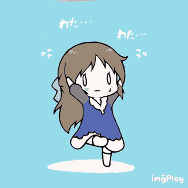 a drawing of a girl with a bow in her hair and the word imgplay below her