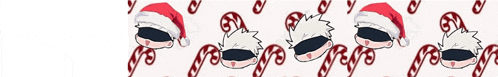 a seamless pattern of candy canes and santa hats