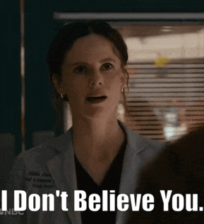 a woman in a white coat says i don 't believe you