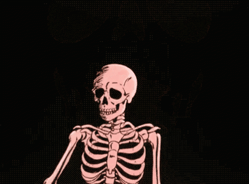 a drawing of a skull with the mouth open