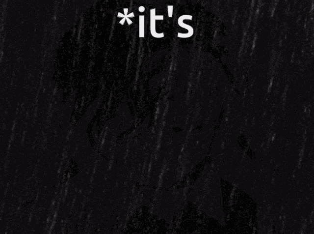 a black and white drawing of a boy covering his face with his hands and the words it 's written above him