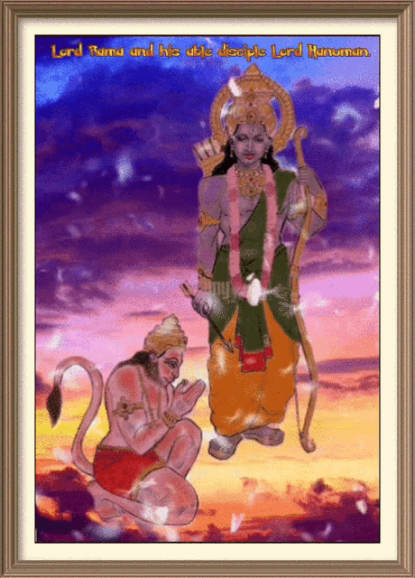 Lord Rama And His Disciple Hanuman Mp4 GIF