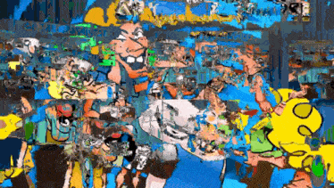 a collage of cartoon characters including rick and morty and spongebob squarepants