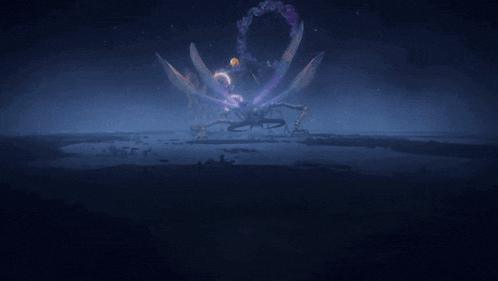 a purple background with a light coming out of the center