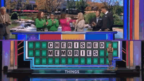 a wheel of fortune game that has cherished memories on it