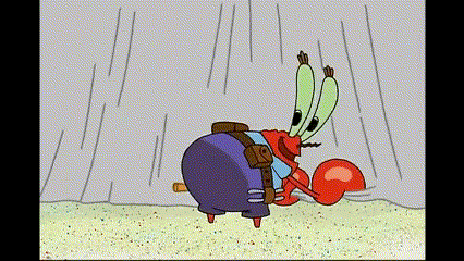 a cartoon character from spongebob squarepants is standing in the sand holding a red balloon .