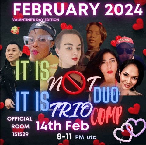 a poster for a valentine 's day edition of it is not duo