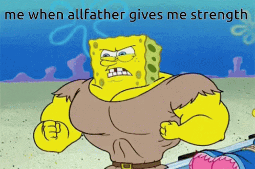 All Father Spongebob Square GIF - All Father Spongebob Square Strength GIFs