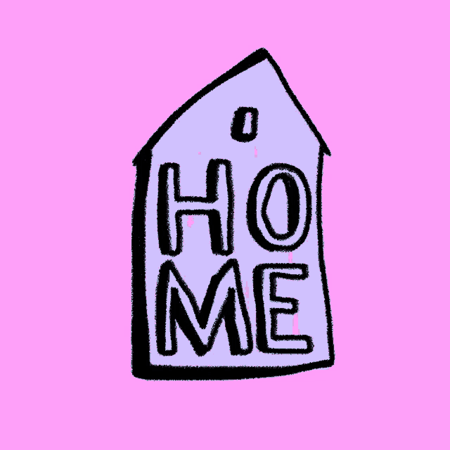 a drawing of a house with to win written on it