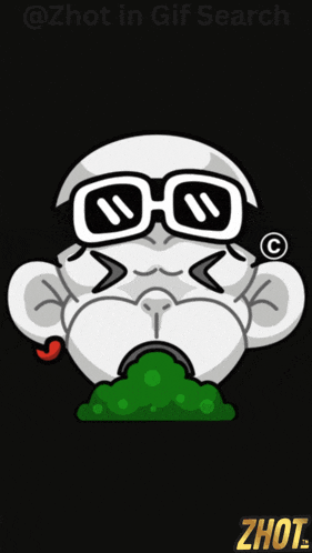 a cartoon of a monkey wearing sunglasses and smoking a cigar