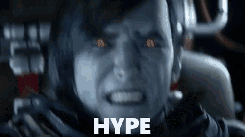 a close up of a person 's face with the words hype written on it .