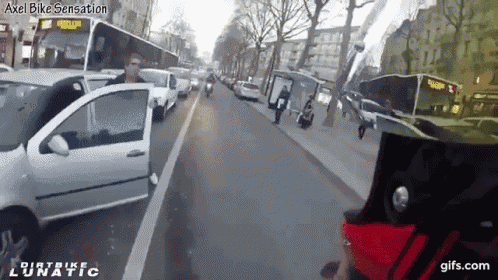 axel bike sensation is written on the bottom of a gif