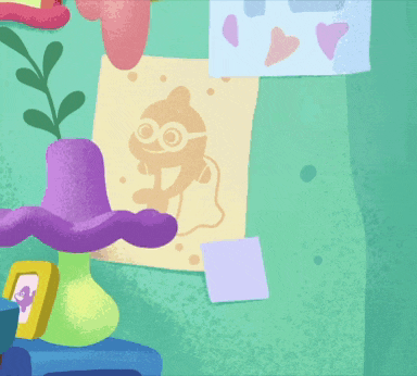 a cartoon of a baby shark with a star on its chest