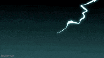 a close up of a lightning bolt on a black background