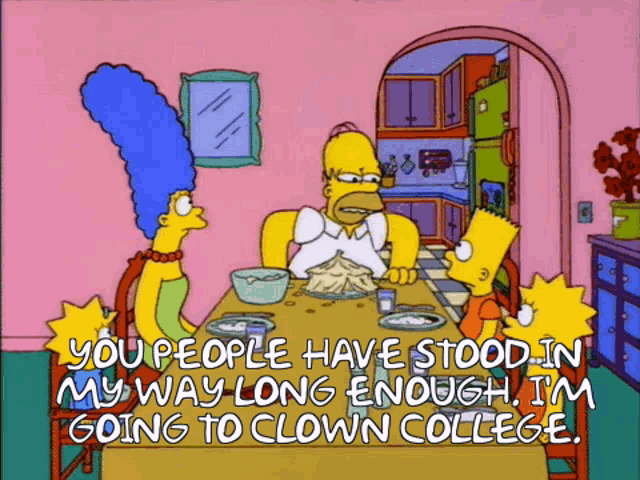 Clown College Homer Simpson GIF - Clown College Homer Simpson The Simpsons GIFs