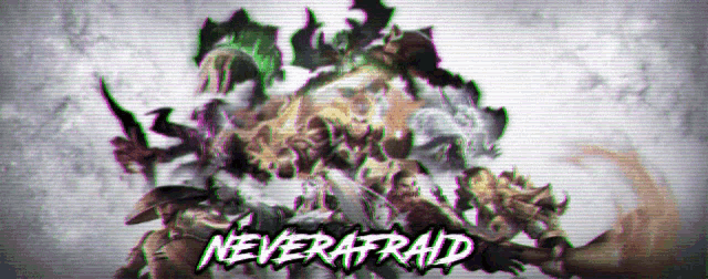a poster that says never afraid with a bunch of monsters on it