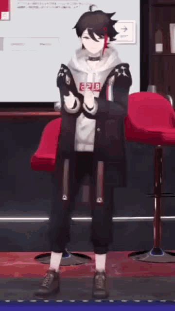 a 3d model of a person with a hoodie that says e2b