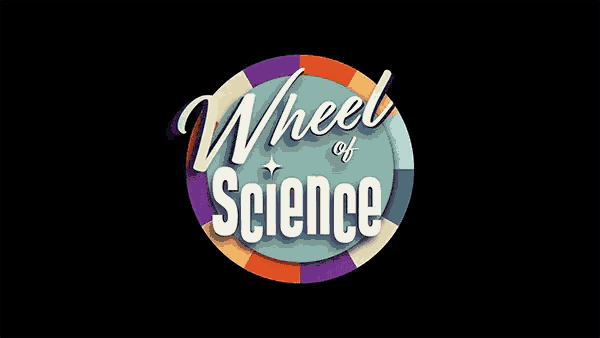 a wheel of science logo with a colorful circle