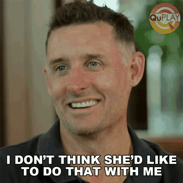 I Dont Think Shed Like To Do That With Me Michael Hussey GIF - I Dont Think Shed Like To Do That With Me Michael Hussey Quick Heal Bhajji Blast With Csk GIFs