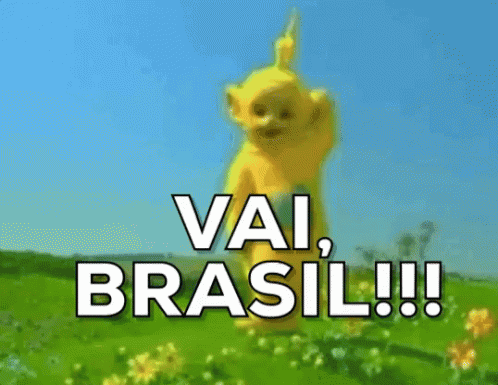 Vai Brasil / Copa Do Mundo / Hexa / Campeão / Futebol / Teletubbies GIF - Teletubbies Go Brazil Brazil GIFs