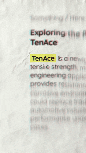 a blurred image of a newspaper article about tenace a revolutionary innovative platform