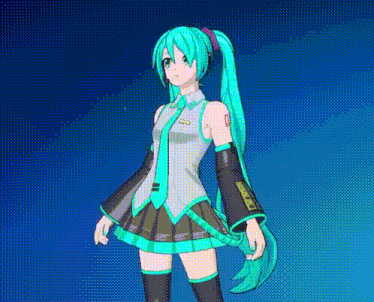 hatsune miku is a female anime character with green hair and a tie .