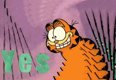 Garfield Yes GIF - Garfield Yes Yup GIFs