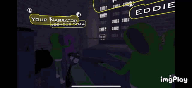 a screenshot of a video game that says " your narrator " on it