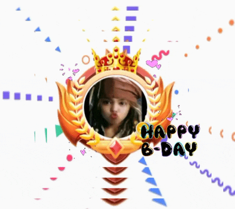 a picture of a girl with a crown and the words happy b-day on the bottom