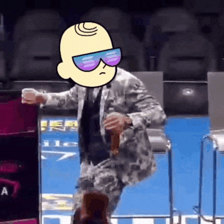a cartoon character wearing sunglasses and a suit is sitting on a bar stool .